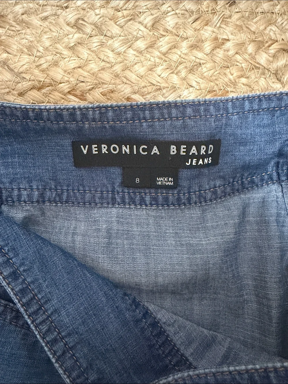Veronica Beard Denim Ruffle Hem Skirt - Blue